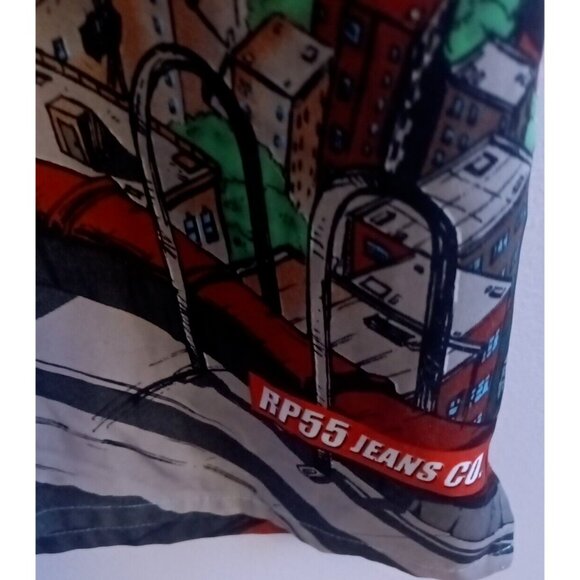 Vintage Reynolds Perry RP55 JNS Co Streetwear Polyester Button Up Shirt XXL Y2K - Picture 7 of 13